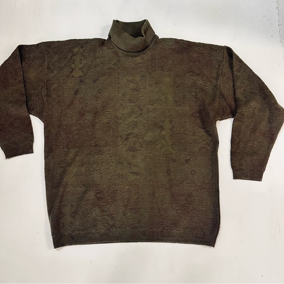 cortigiani sweater Turtleneck color green dark size 50 /L excellent condition - Picture 3 of 8